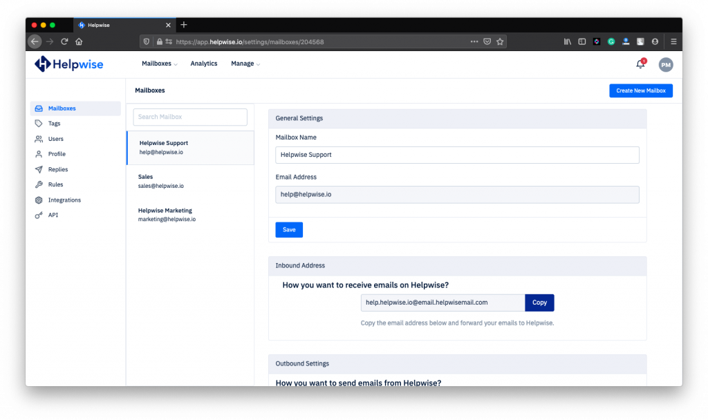 Copy Forwarding Address