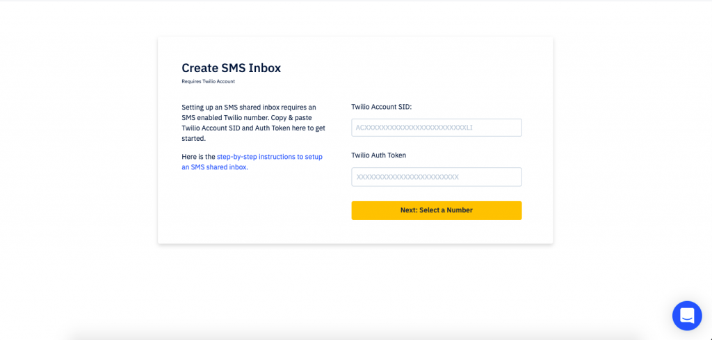 Create SMS inbox