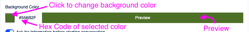 widget background color