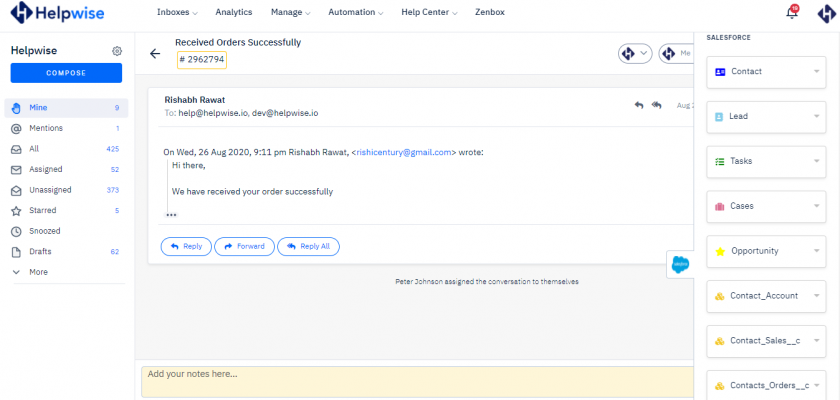 Salesforce Helpwise Integration