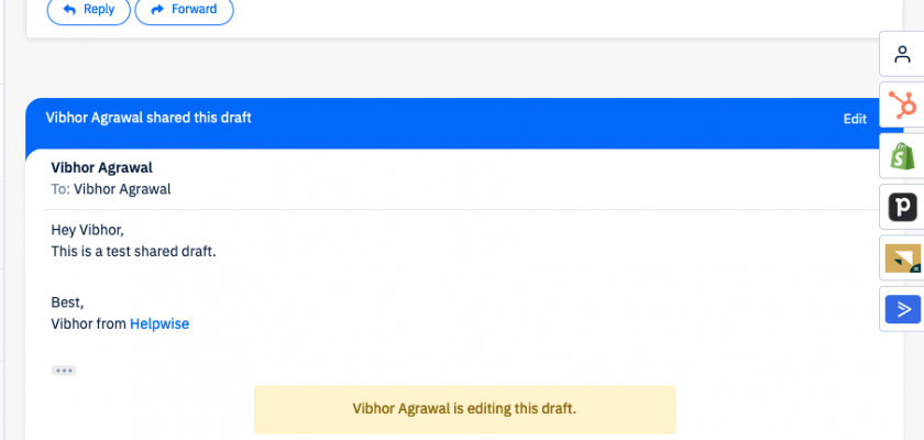 Share drafts amongst your team